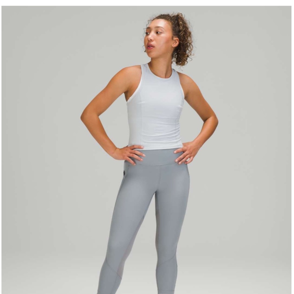Lululemon Nulux Racerback Cropped Run Tank Top color Windmill